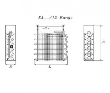 EA 640/12 12-tubes static evaporator (400x120x500mm)